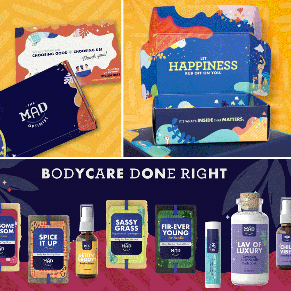 The Mad Optimist Package Design