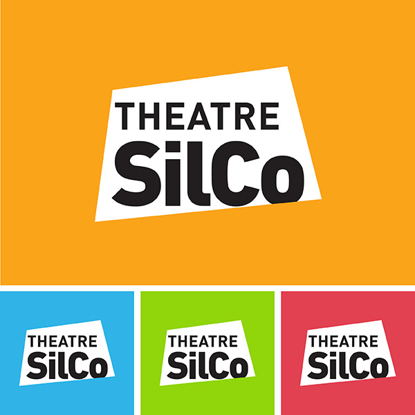 SilCo Theatre New Identity on 4 color backgrounds