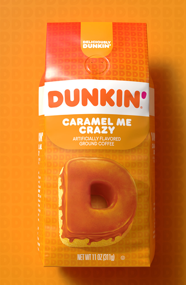 Dunkin' Caramel seasonal package design