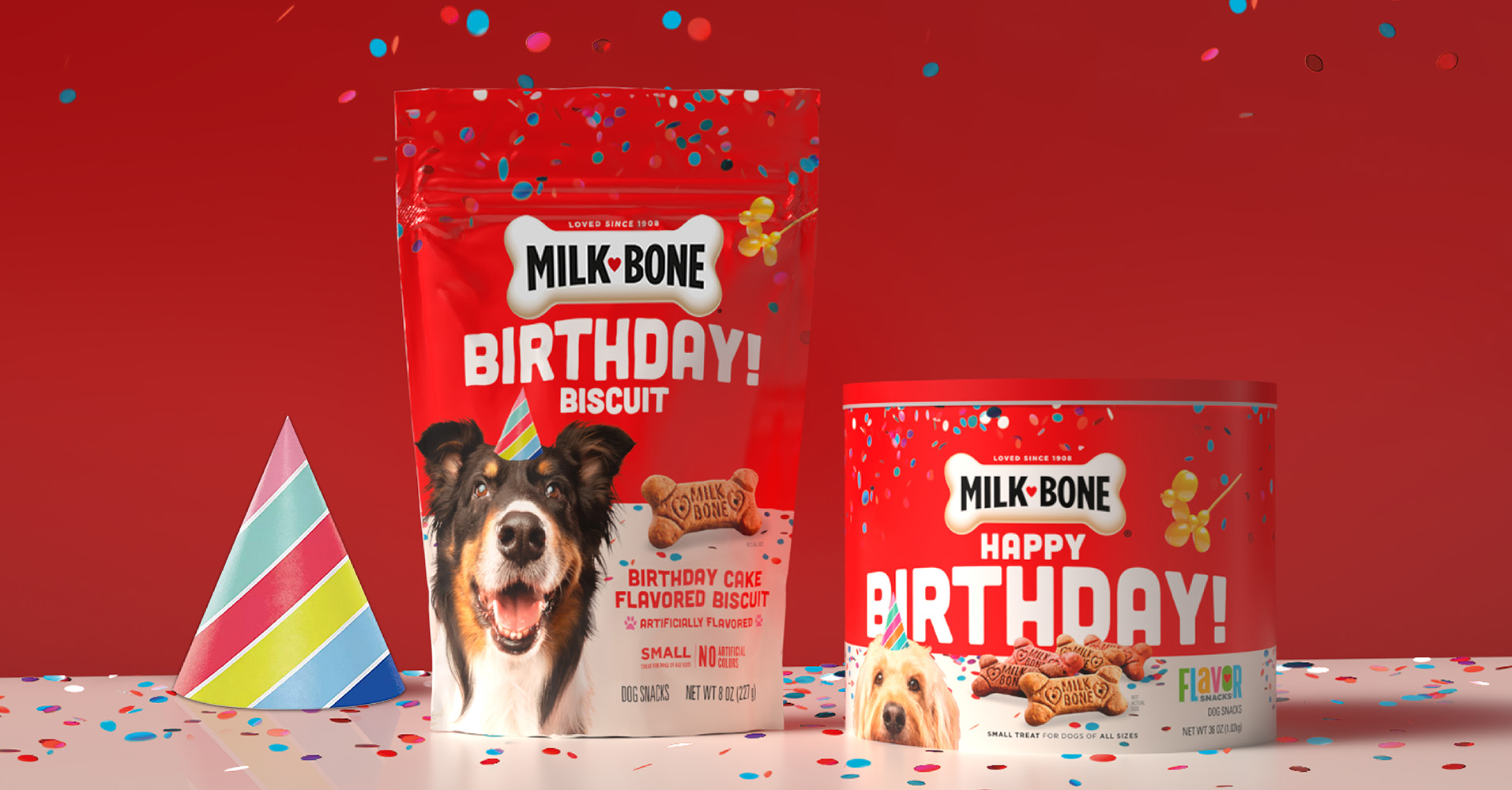 Milk Bone Birthday package design